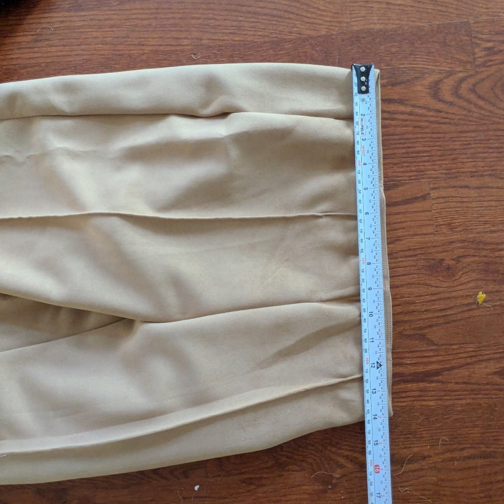 Anne Klein Faux Suede Pull On Pants Cream Small NWOT - Picture 4 of 6